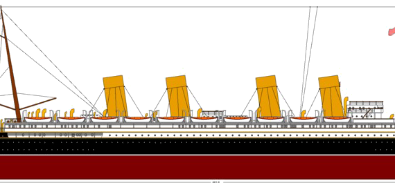 Ship SS Kronprinz Wilhelm [Ocean Liner] (1901) - drawings, dimensions, figures